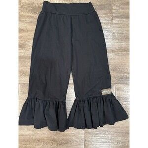 Matilda Jane Women’s Medium Cropped Ruffle Pants Black Size M